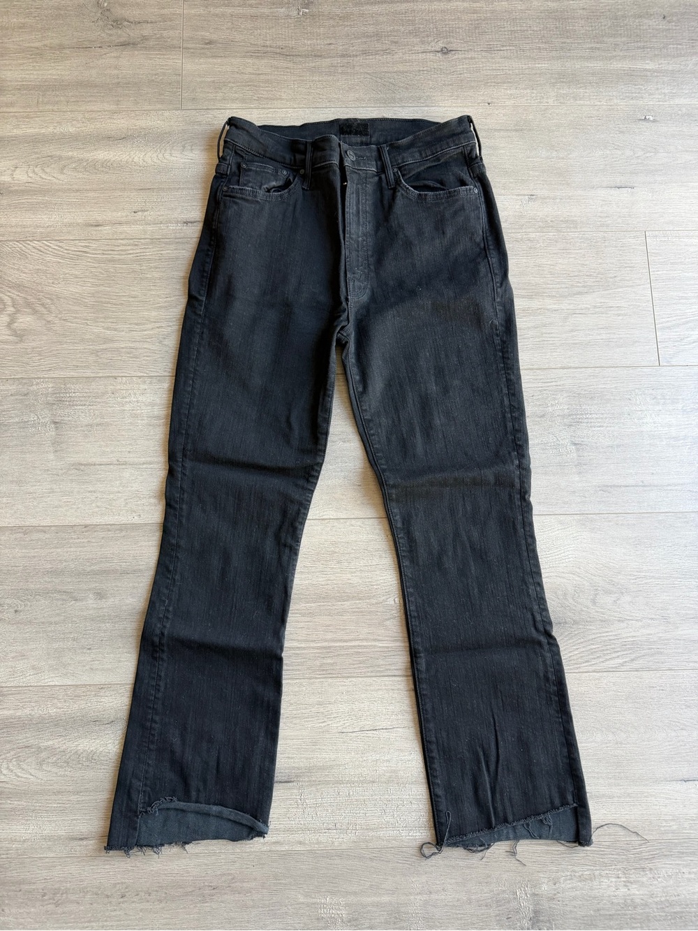Mother The Insider Crop Step Fray - black - size 30